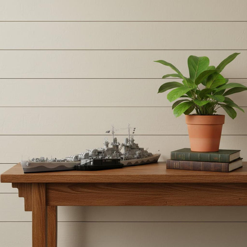 Hand Painted Model Boat (624301) - Gray / Dark Gray