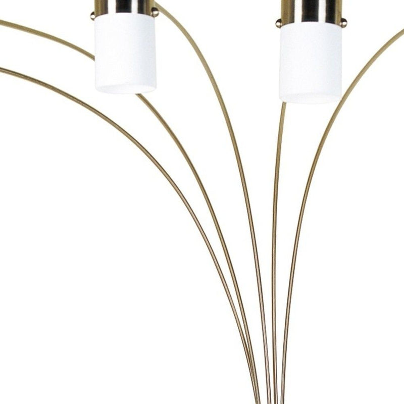 Five Metal Floor Lamp - Light Gold
