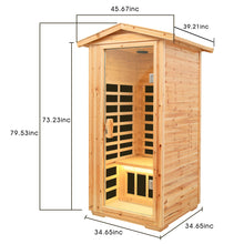 Load image into Gallery viewer, 1 Person Far Infrared Old Fir Outdoor Sauna Room - Natural
