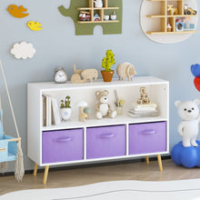 Load image into Gallery viewer, Bookcase With Collapsible Drawers, Book Display Organizer
