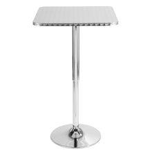 Load image into Gallery viewer, Bistro - Contemporary Adjustable Square Bar Table - Silver
