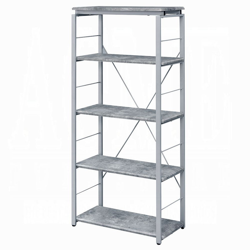 Four Tier Etagere Bookcase - Gray / Silver