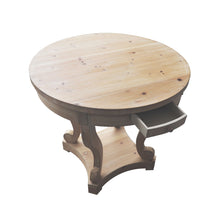 Load image into Gallery viewer, Curved Legs Farmhouse Style Small Size Round Dining Table End Table Side Table Coffee Table For Dinette, Kitchen, Dining Room Or Living Room - Natural Wood Grain Distressed
