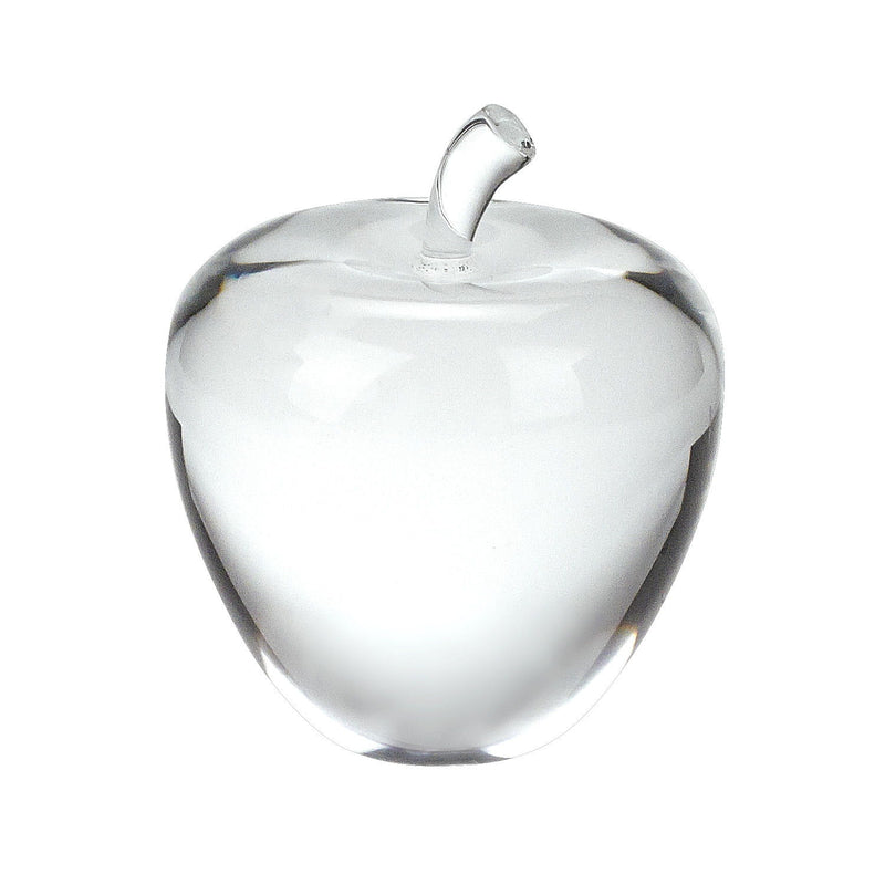Apple Paperweight Tabletop Sculpture - Clear