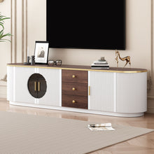 Load image into Gallery viewer, Modern Minimalist TV Stand For TVs Up To 80" With 3 Drawers And 1 Shelf
