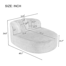 Load image into Gallery viewer, Modern Chaise Lounge Sofa Boneless Couch With Supportive Pillows
