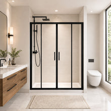 Load image into Gallery viewer, Double Framed Sliding Shower Door - Matte Black
