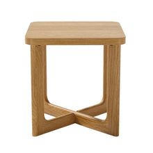 Load image into Gallery viewer, 24" Solid Wood Square Cross Legs End Table - Natural
