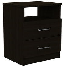 Load image into Gallery viewer, Open Compartment Two Drawer Nightstand - Brown
