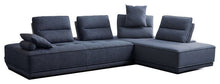 Load image into Gallery viewer, 100% Polyester Stationary L Shaped Two Piece Sofa Chaise - Blue
