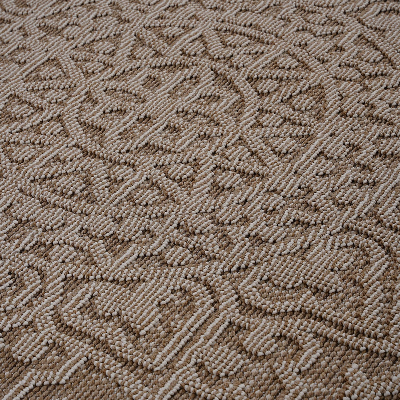 Guros - 6' X 9' Medallion Indoor / Outdoor Area Rug - Beige