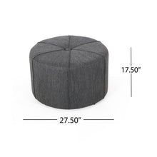 Load image into Gallery viewer, Contemporary Ottoman With Tonal Piping And Button Tuft Design
