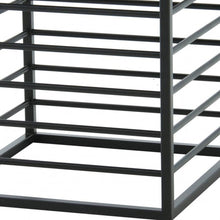 Load image into Gallery viewer, Contemporary Glass Square End Table - Black And Metal
