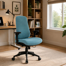 Load image into Gallery viewer, Office Chair With Mid Back Design, 5D Armrests And Multi Position - Blue

