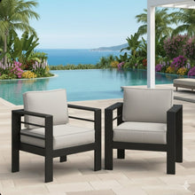 Load image into Gallery viewer, Modern All-Weather Patio Armchairs With Thick Cushions (Set of 2)
