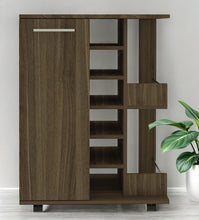 Load image into Gallery viewer, Rolling Dining Room Bar Cart With Wine Storage - Brown
