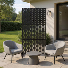 Load image into Gallery viewer, Three Panel Screen Room Divider (720214) - Black

