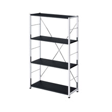 Load image into Gallery viewer, Four Tier Etagere Bookcase - Black / Silver
