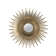 Load image into Gallery viewer, 28" Sunburst Iron Framed Accent Mirror - Gold

