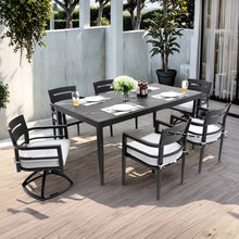 Load image into Gallery viewer, Modern Outdoor Patio Dining Set With Table And Chairs With Sunbrella Cushions
