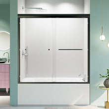 Load image into Gallery viewer, Semi-Frameless Double Sliding Shower Door, Bypass Shower Door, 1 / 4" (6Mm) Thick SGCC Tempered Glass Door
