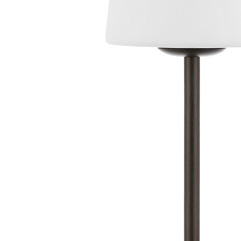 USB Table Lamp With Empire Shade - Antiqued Bronze