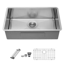 Load image into Gallery viewer, Undermount Steel Kitchen Sink, Deep Single Bowl Basin
