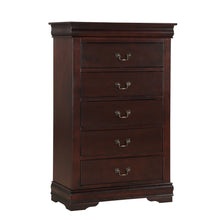 Load image into Gallery viewer, Contemporary Louis Philip Cherry Chest With Five Drawers Solid Wood Ample Storage - Cherry
