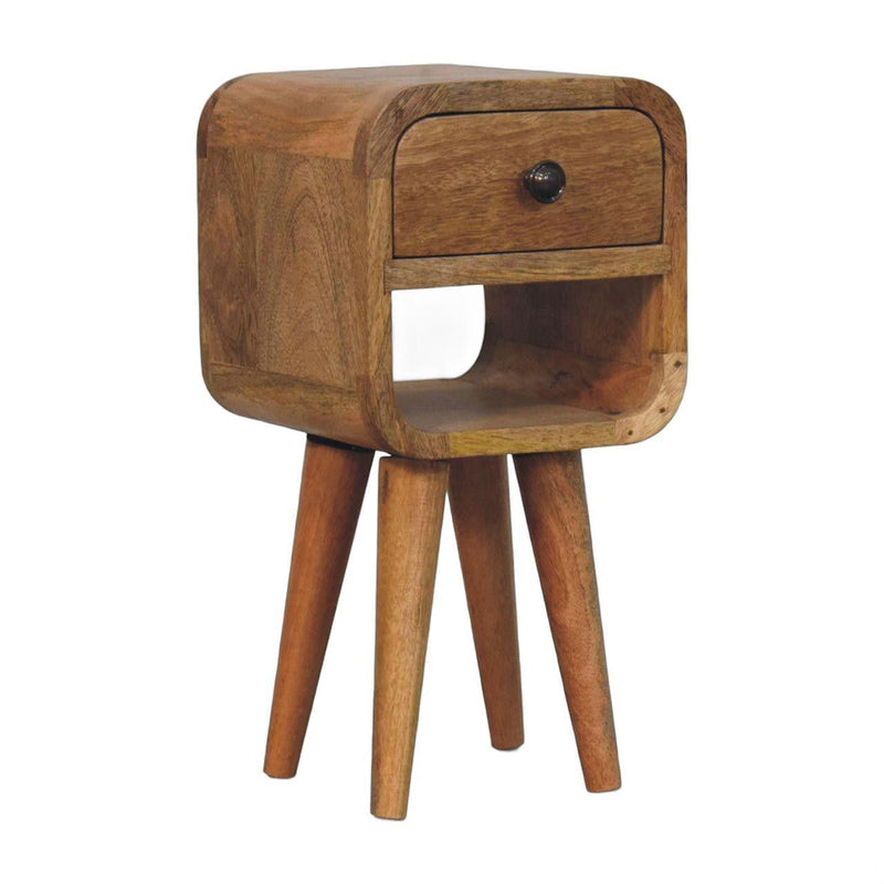 Wood Square One Drawer Nightstand - Oak