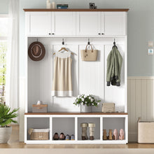Load image into Gallery viewer, Entryway Hall Tree With Bench And Storage
