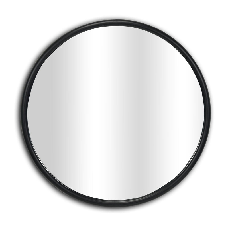 20" Metal Round Accent Mirror - Black