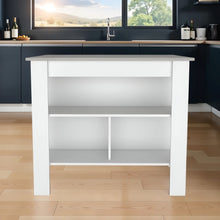 Load image into Gallery viewer, 41" Kitchen Island With Storage - Gray / White
