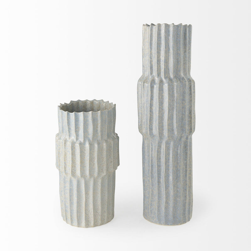 Abstract Cylinder Table Vase (397584) - Gray