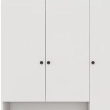 Load image into Gallery viewer, 74" Modern Four Door Three Drawer Combo Dresser - White
