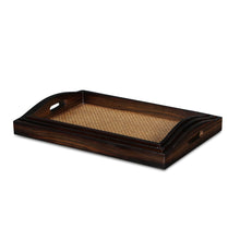 Load image into Gallery viewer, 24" Rectangular Wood Handmade Tray With Handles - Brown
