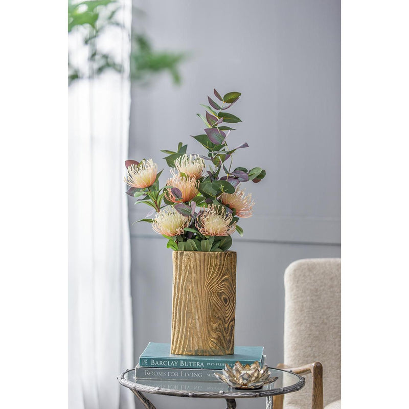 Oval Faux Table Vase - Gold