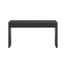 Load image into Gallery viewer, Double Pedestal Console Table With Three Drawers - Black
