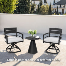Load image into Gallery viewer, Outdoor Patio Swivel Rocker With Outdoor Grade Sunbrella Fabric Cushions (Set of 2) - Ember Black

