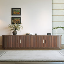 Load image into Gallery viewer, 70" TV Stand With Ample Storage, Refined Curved Corners - Dark Brown
