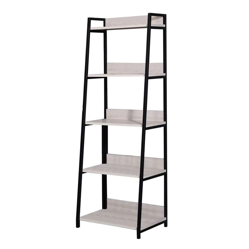Five Tier Ladder Bookcase (486298) - Natural / Black