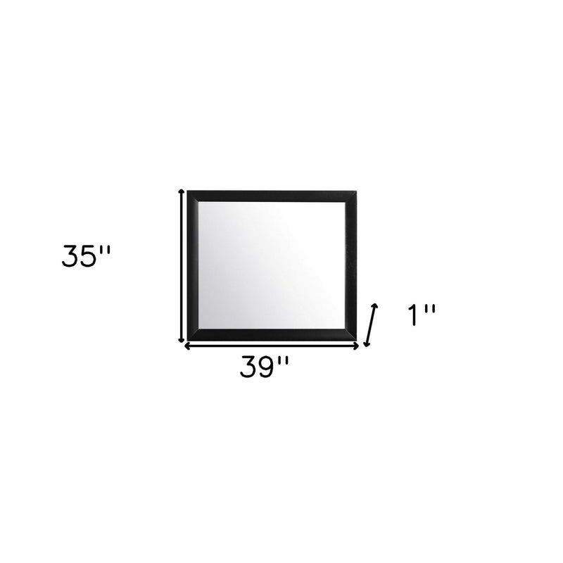 35" Accent Mirror With Frame - Black