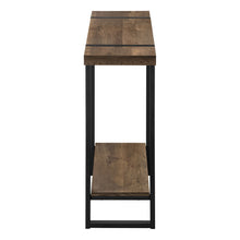 Load image into Gallery viewer, 47" Wood And Metal Distressed Sled Console Table With Shelf - Black And Brown
