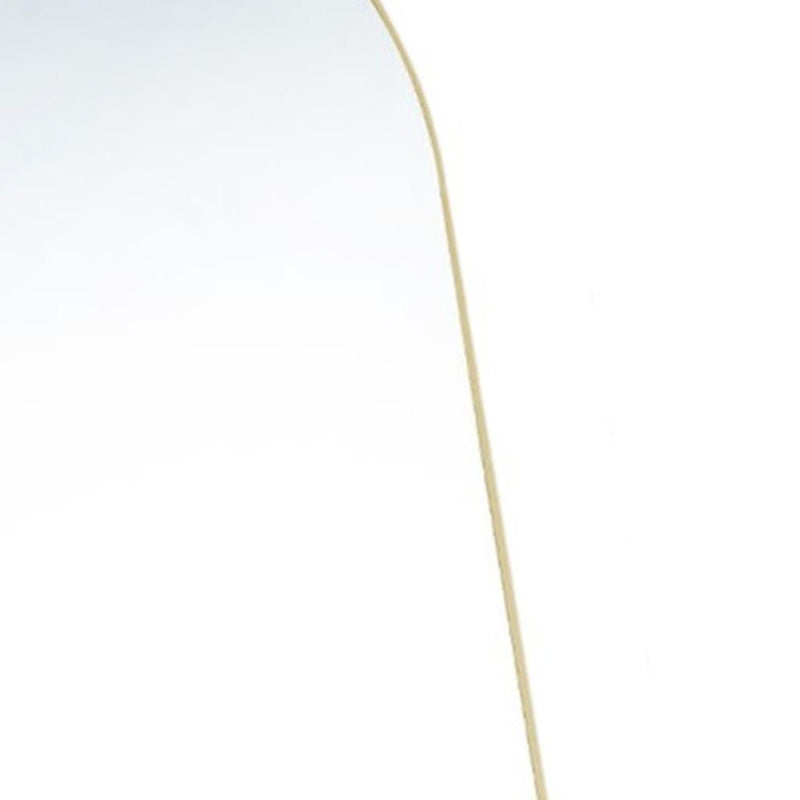 63" Metal Arch Freestanding Framed Standing Mirror - Gold