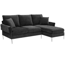 Load image into Gallery viewer, [VIDEO provided] [New]84 &quot; Convertible Sectional Sofa, Modern Chenille L-Shaped Sofa Couch with Reversible Chaise Lounge, Fit for Living Room, Apartment(2 Pillows)
