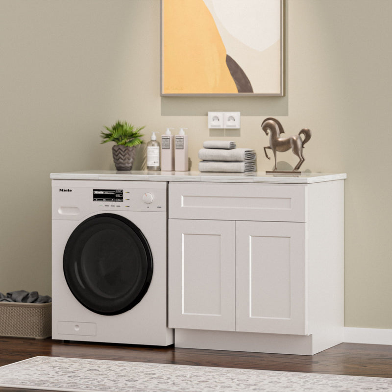 Shaker Base Cabinet With Soft-Close Drawer & Double Doors, Adjustable Shelf