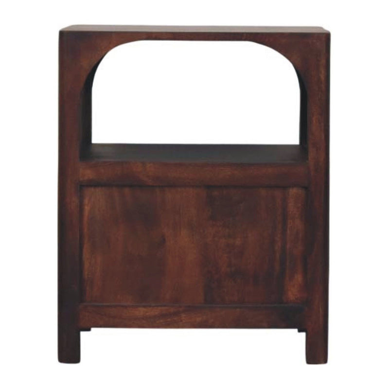 22" Wood Two Drawer Nightstand - Dark Brown