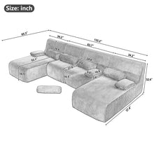 Load image into Gallery viewer, Oversized Sectional Sofa, Living Room Seating With Modular Design

