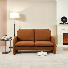 Load image into Gallery viewer, Loveseat Sofa Small Couch For Living Room, Sherpa Fabric Upholstered Loveseat Sofa Couch, Small Loveseat Sofa For Apartment, Bedroom

