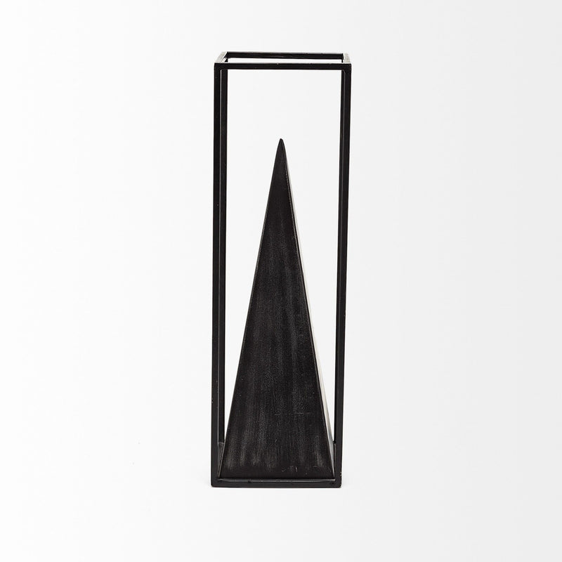 Framed Pyramid Sculpture - Black