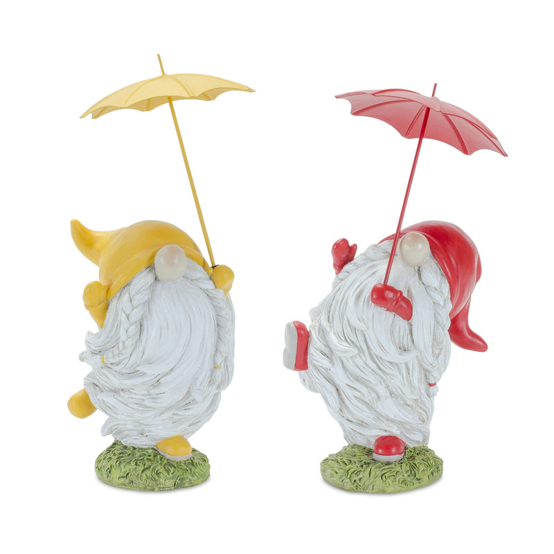 Poly Standing Gnome Tabletop Sculpture (Set of 4) - Yellow